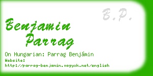 benjamin parrag business card